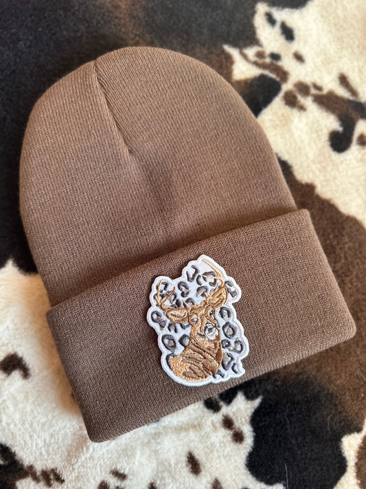 Leopard Deer Beanie