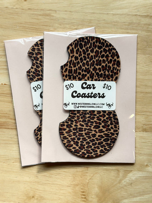 Leopard Car Coasters