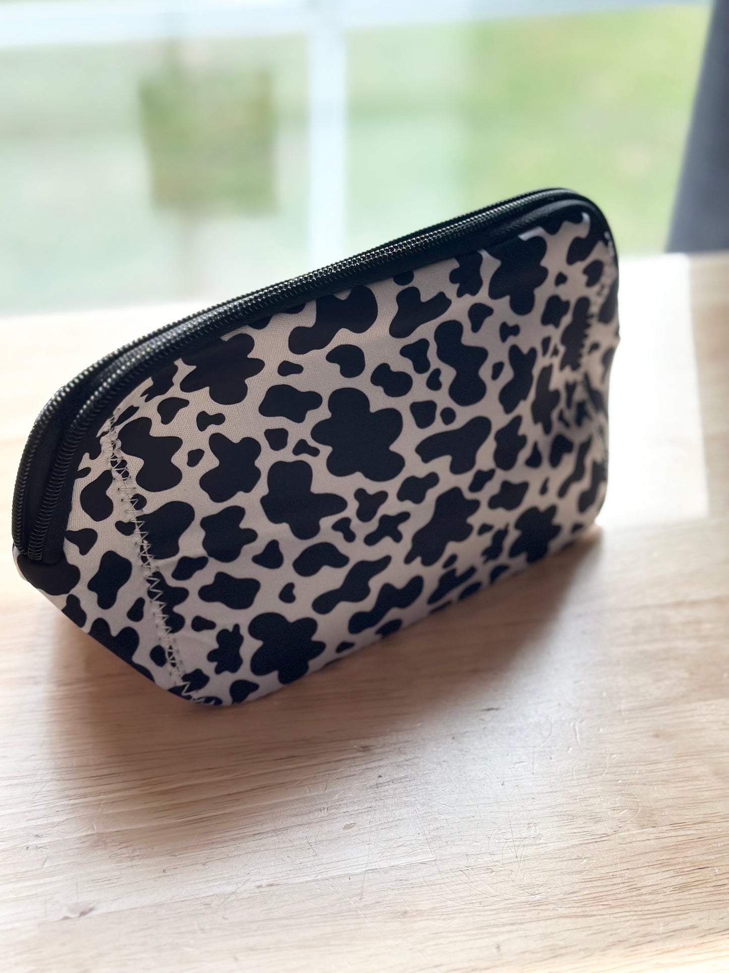 Cow Print Cosmetic Bag