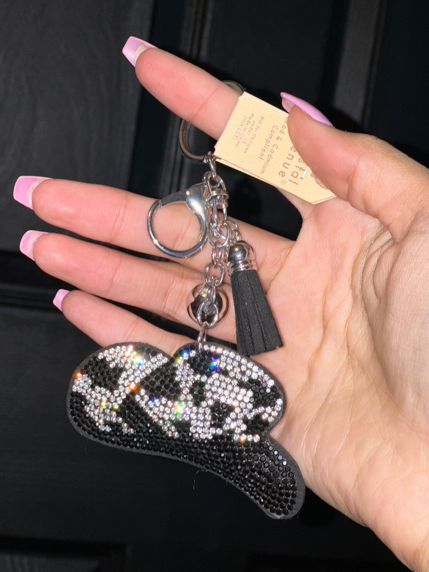 Rhinestone Hat Keychain