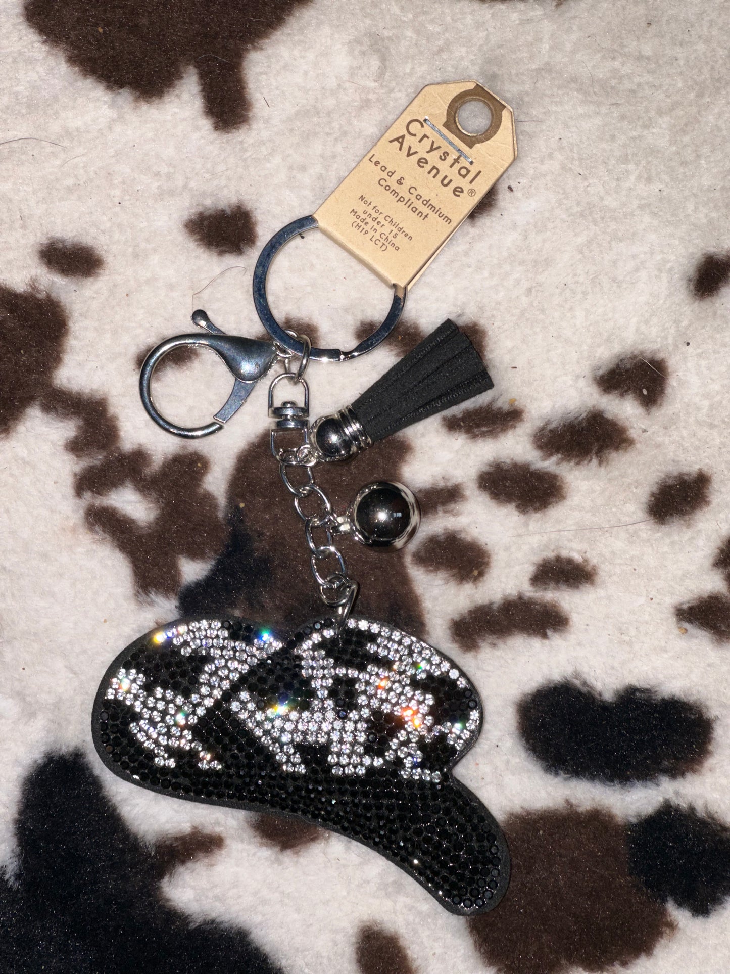 Rhinestone Hat Keychain