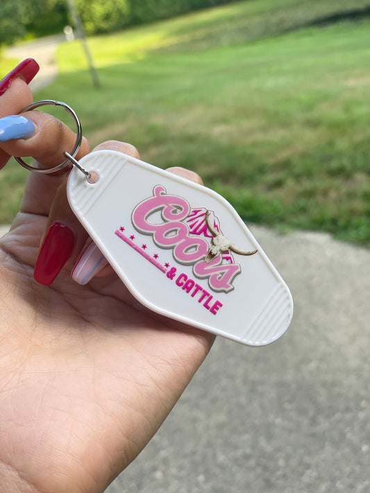 Coors and Cattle Keychain