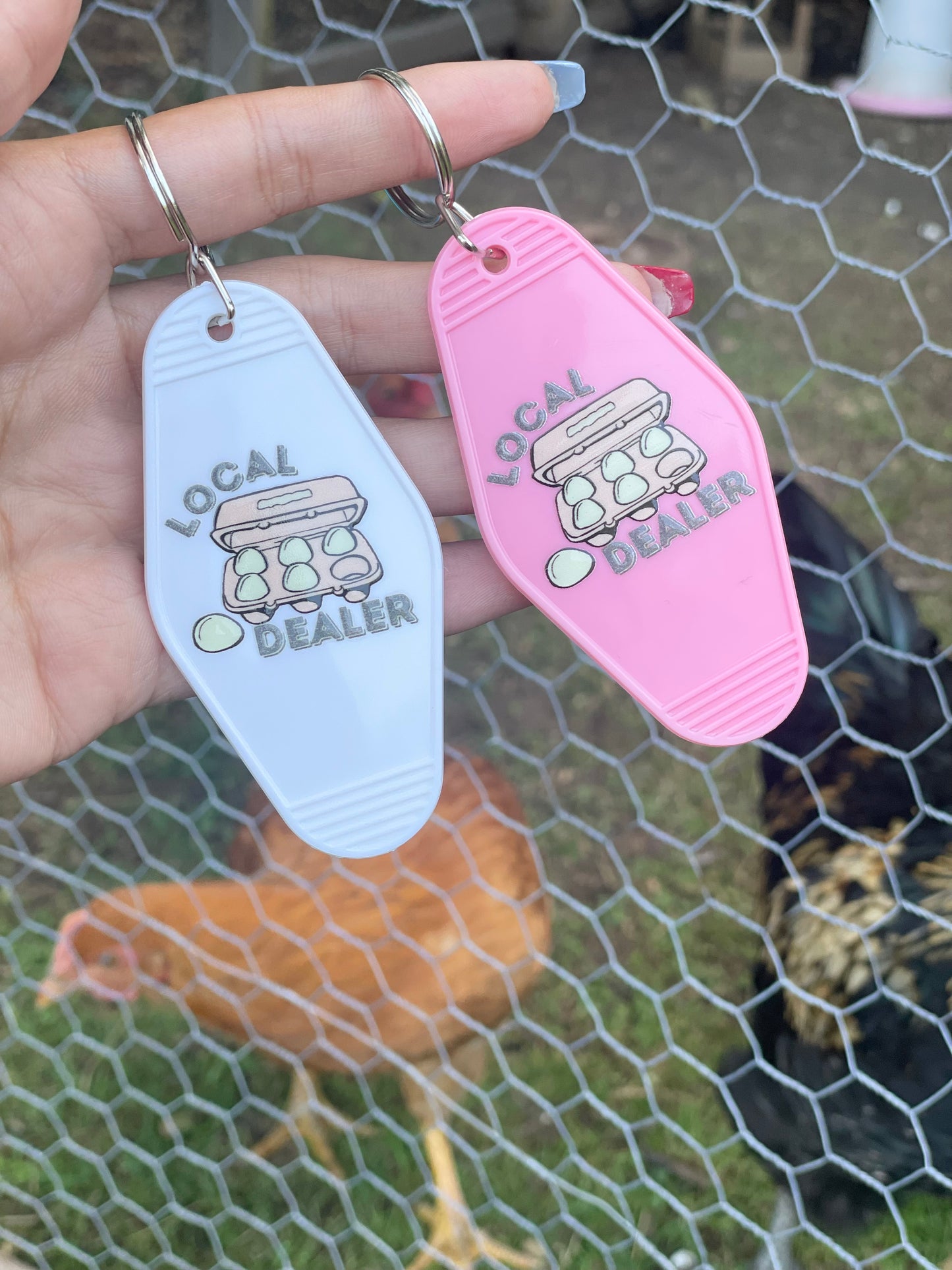 Local Egg Dealer Keychain