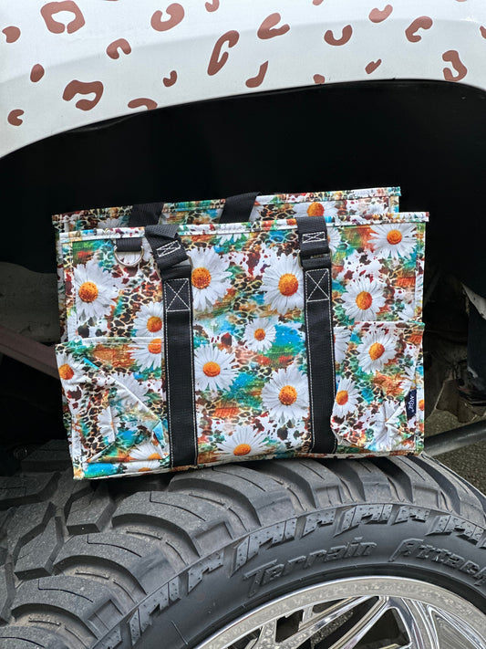 Daisy Leopard Tote Bag