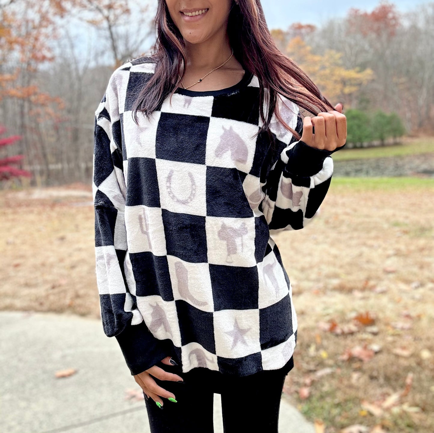 Checkmate Cozy Sweater