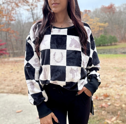 Checkmate Cozy Sweater