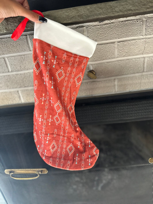 Rust Aztec Stocking