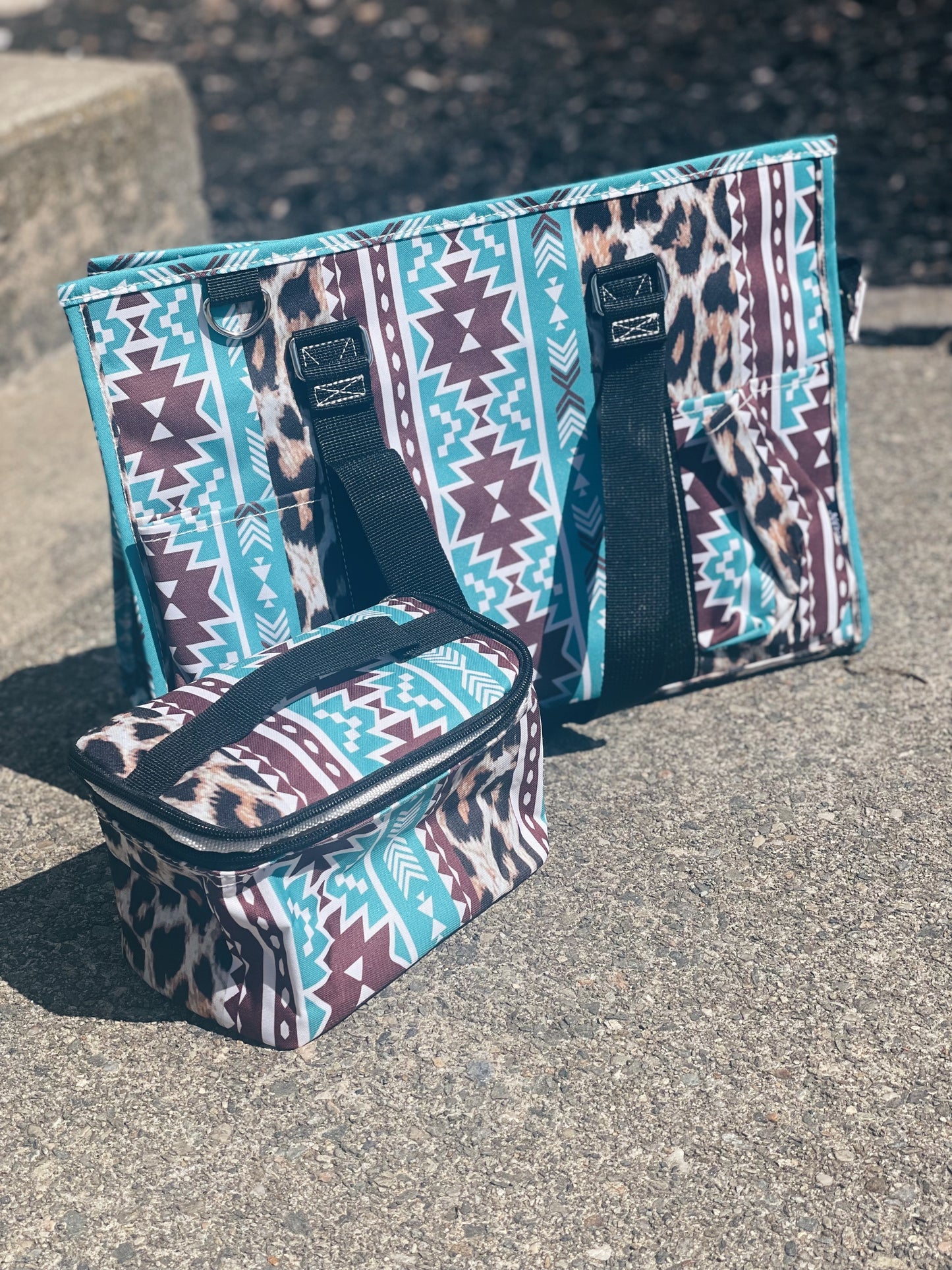 Aztec Leopard Cosmetic Bag