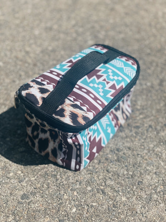 Aztec Leopard Cosmetic Bag